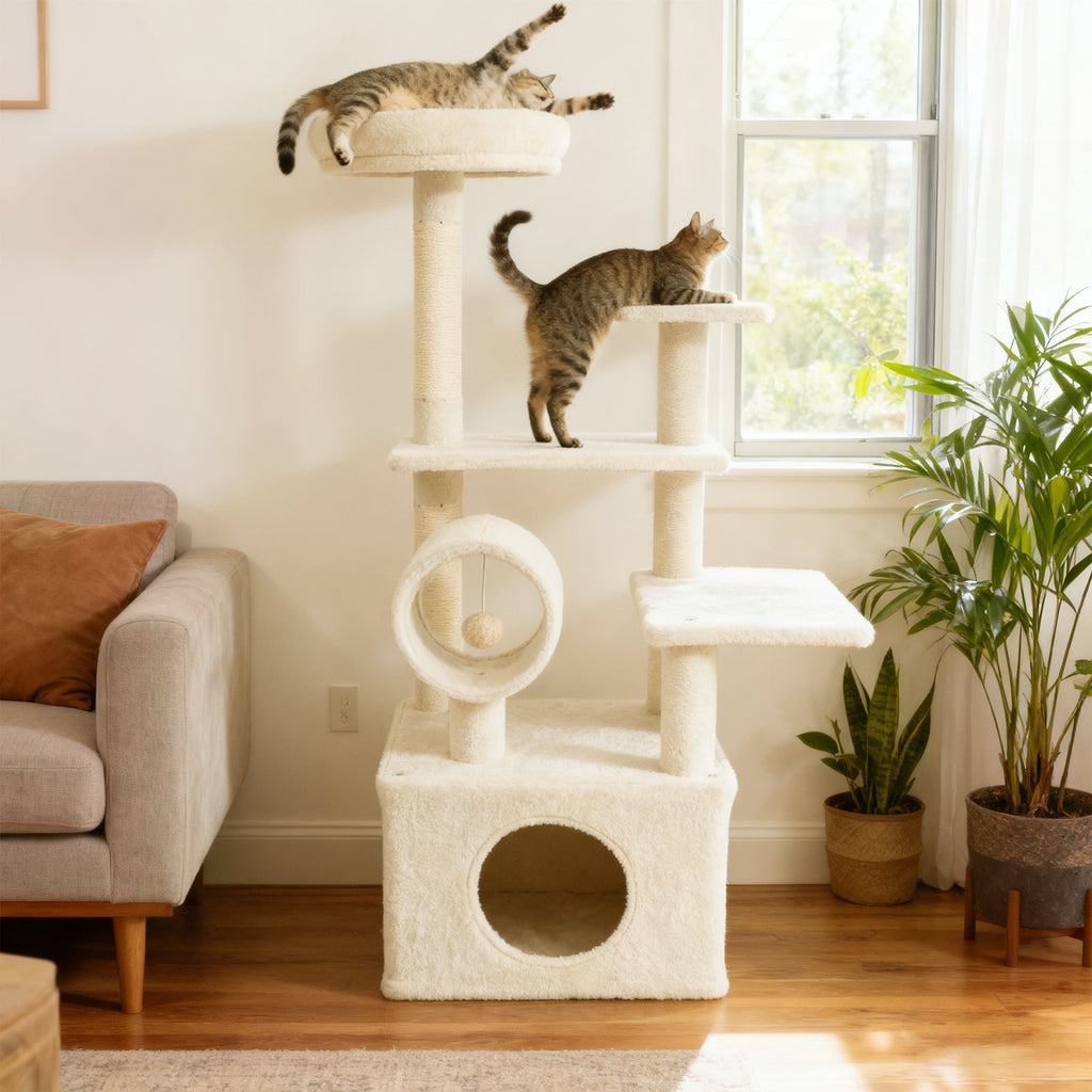 48 Inches Tall Cat Tree Multi-Level