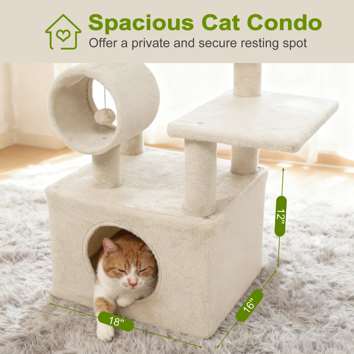 48 Inches Tall Cat Tree Multi-Level
