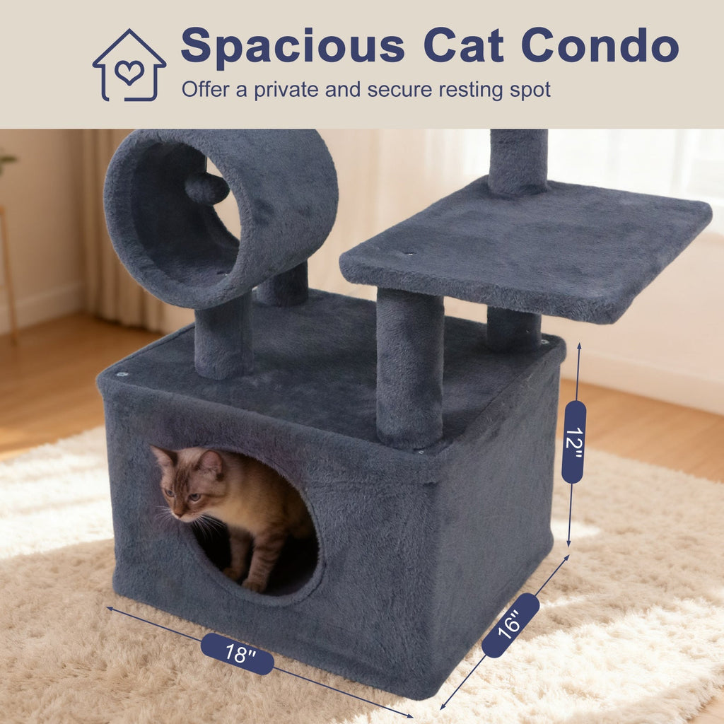 48 Inches Tall Cat Tree Multi-Level