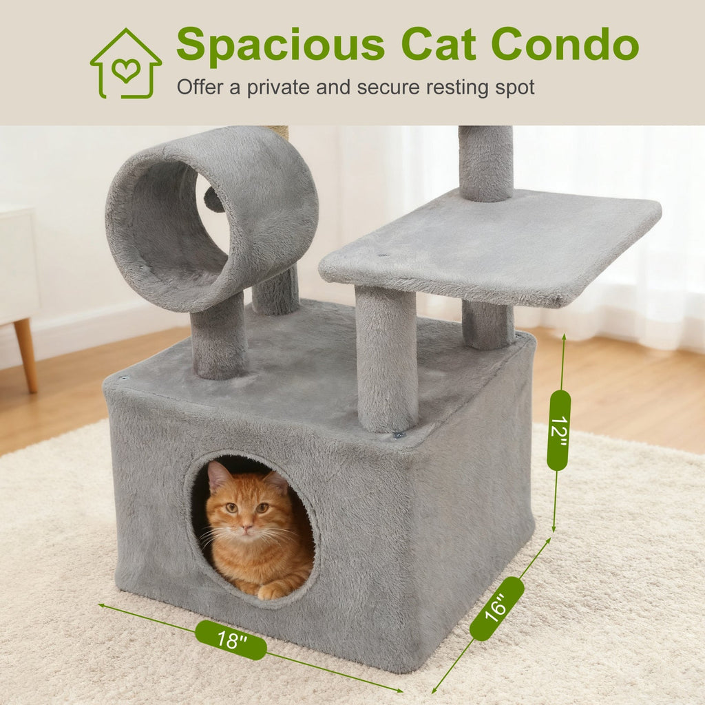48 Inches Tall Cat Tree Multi-Level