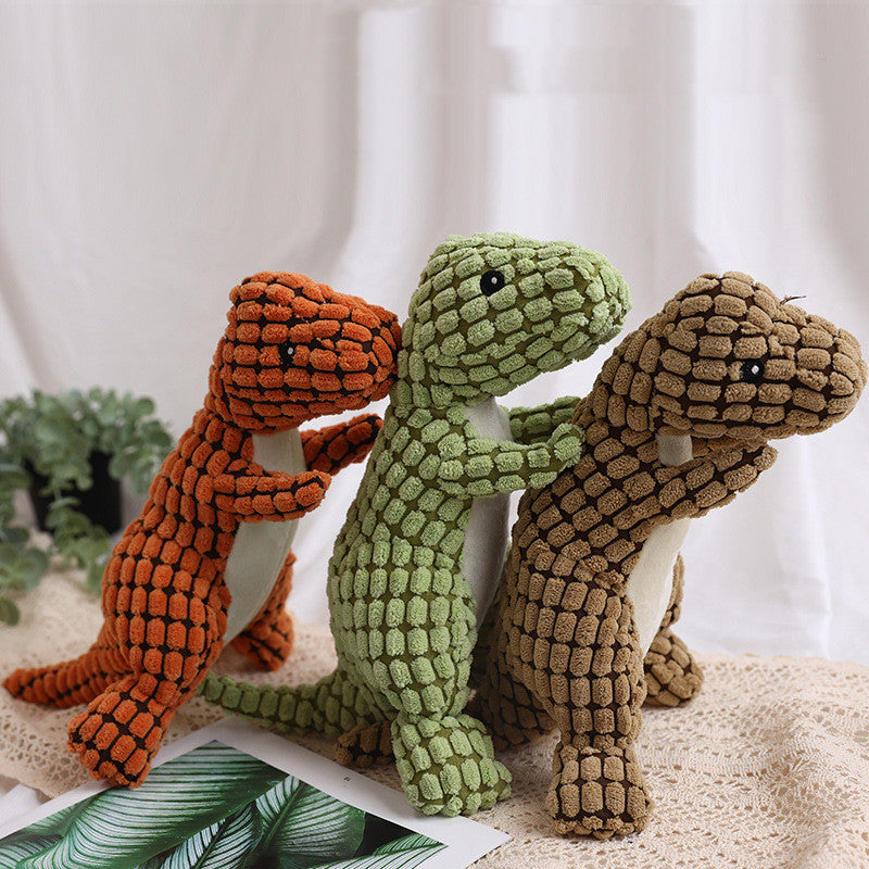 Bite Resistant Plush Sounding Toy Dinosaur