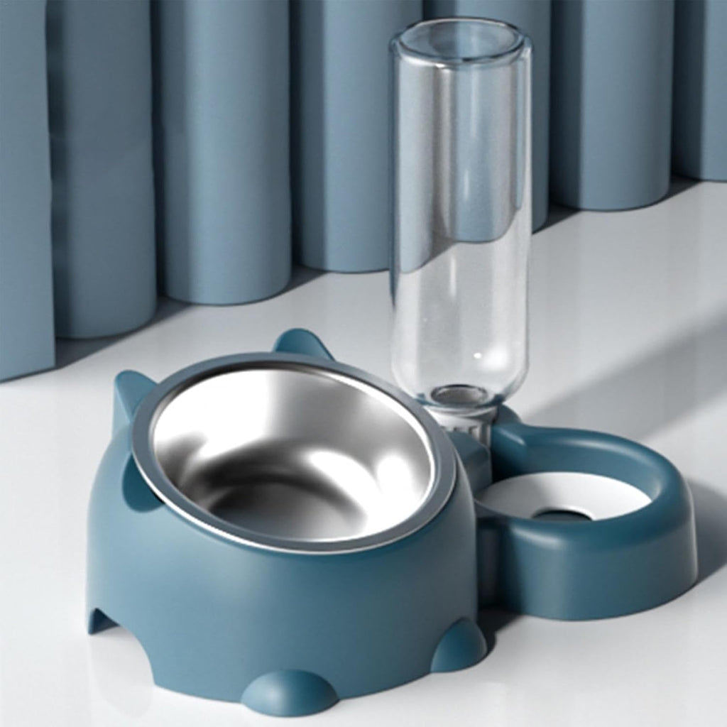 Cat Food And Water Bowl Set
