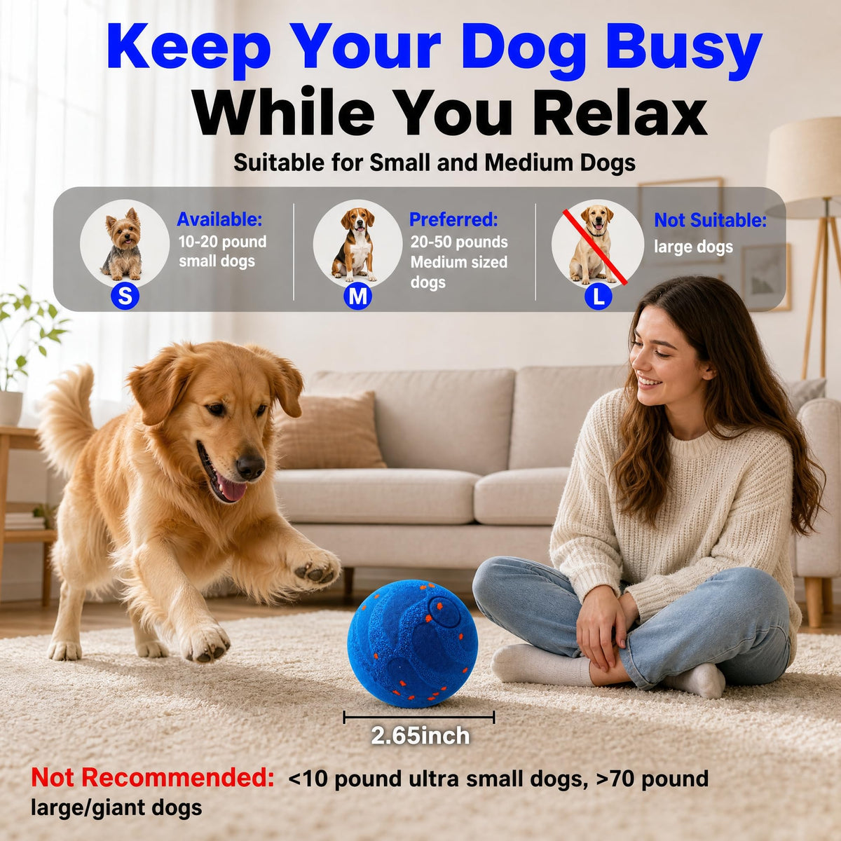 Interactive Ball, Automatic Interactive Dog Ball