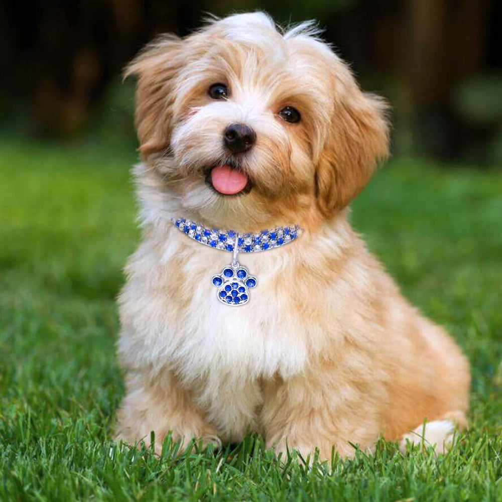 Diamond Pet Collar, Mixed-color Cat And Dog
