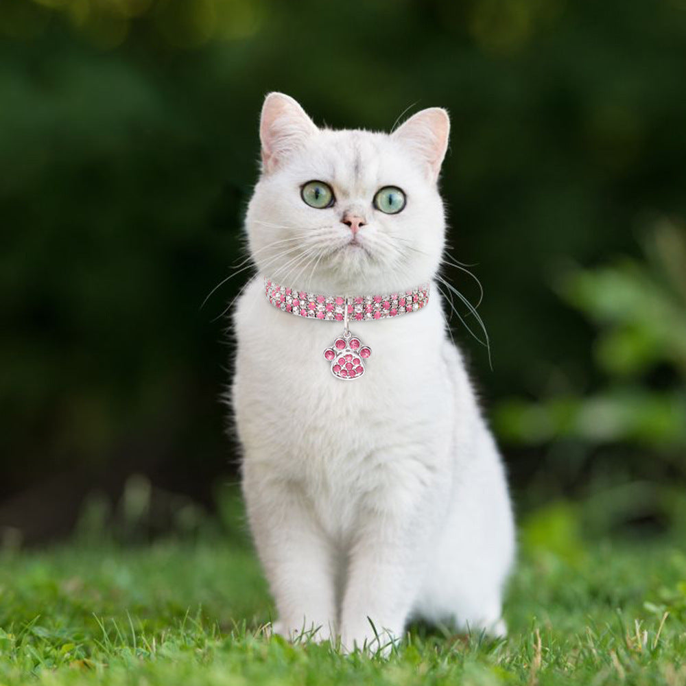 Diamond Pet Collar, Mixed-color Cat And Dog