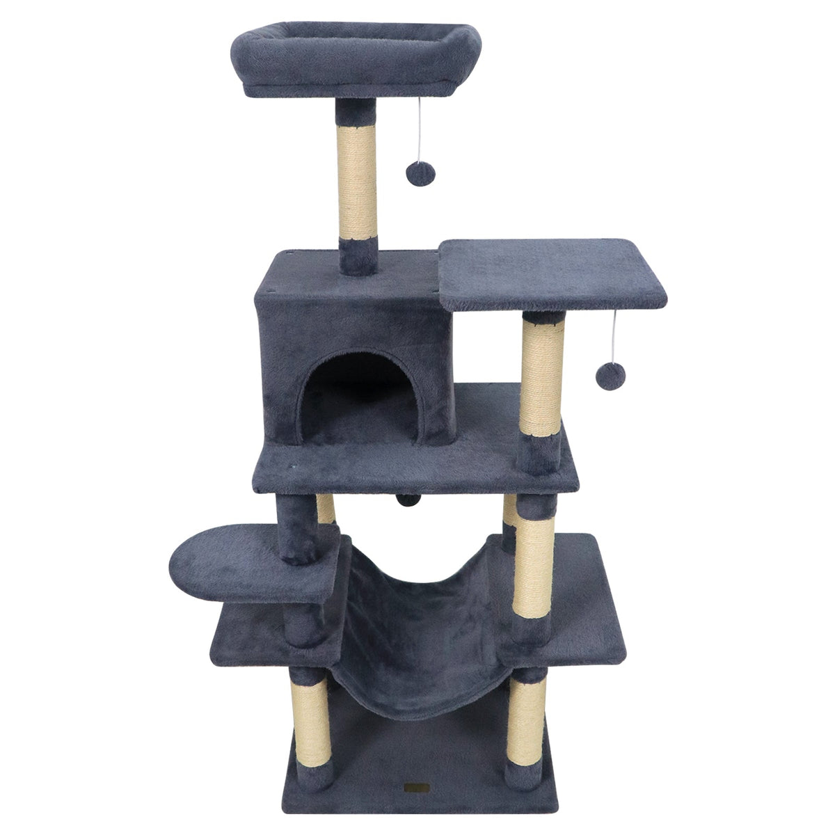 58" Multi-Level Cat Tree Soft Plush Tower with Padded Top Perch