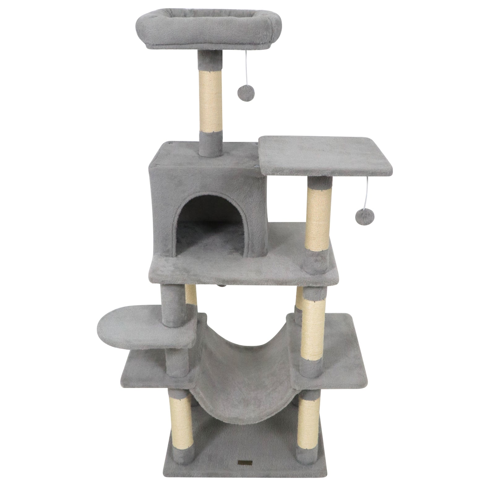 58" Multi-Level Cat Tree Soft Plush Tower with Padded Top Perch