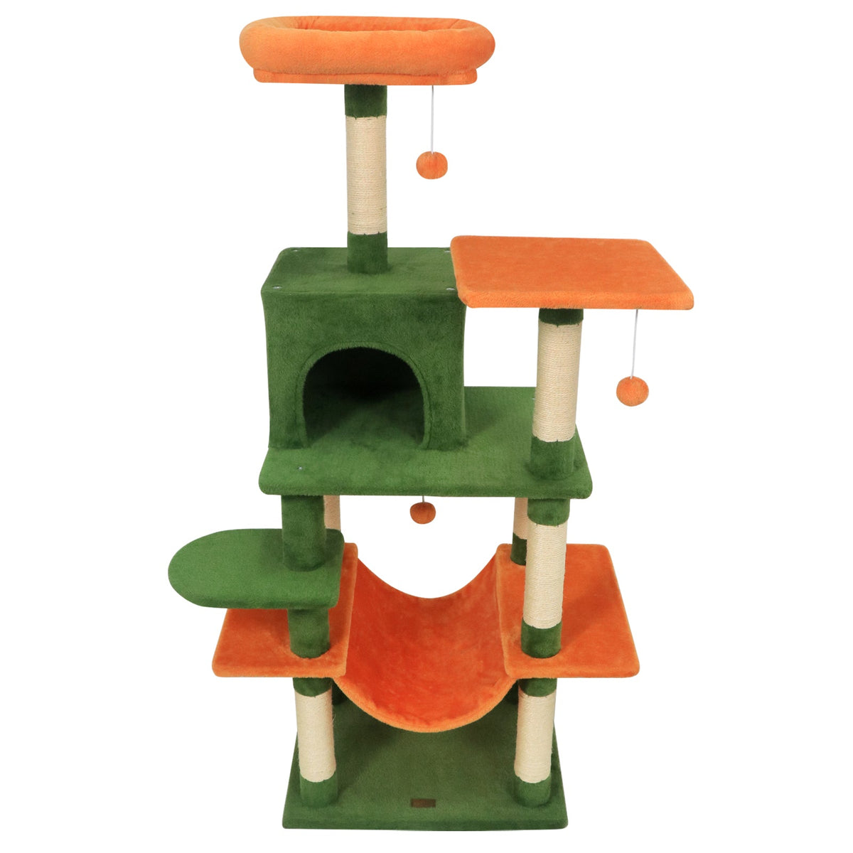 58" Multi-Level Cat Tree Soft Plush Tower with Padded Top Perch