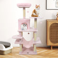 58" Multi-Level Cat Tree Soft Plush Tower with Padded Top Perch