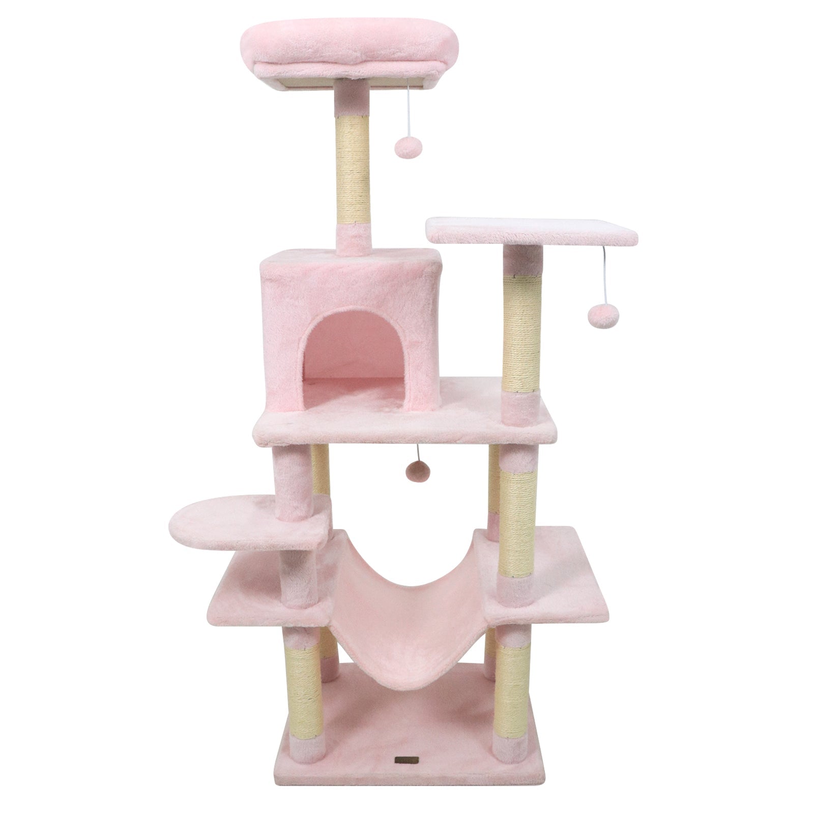 58" Multi-Level Cat Tree Soft Plush Tower with Padded Top Perch