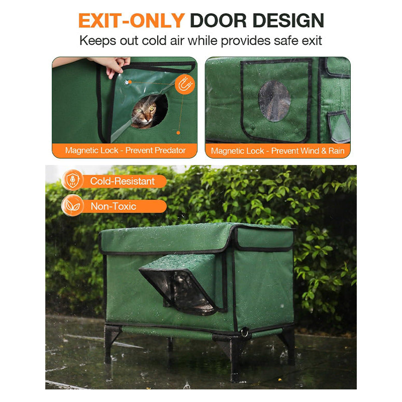 Outdoor Heated Insulated Cat House