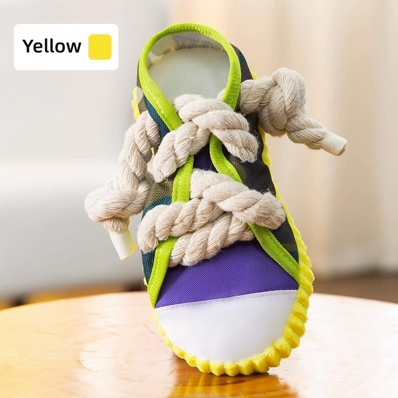 Toy Shoes Pet Cotton Rope Slippers Sound Making Toys