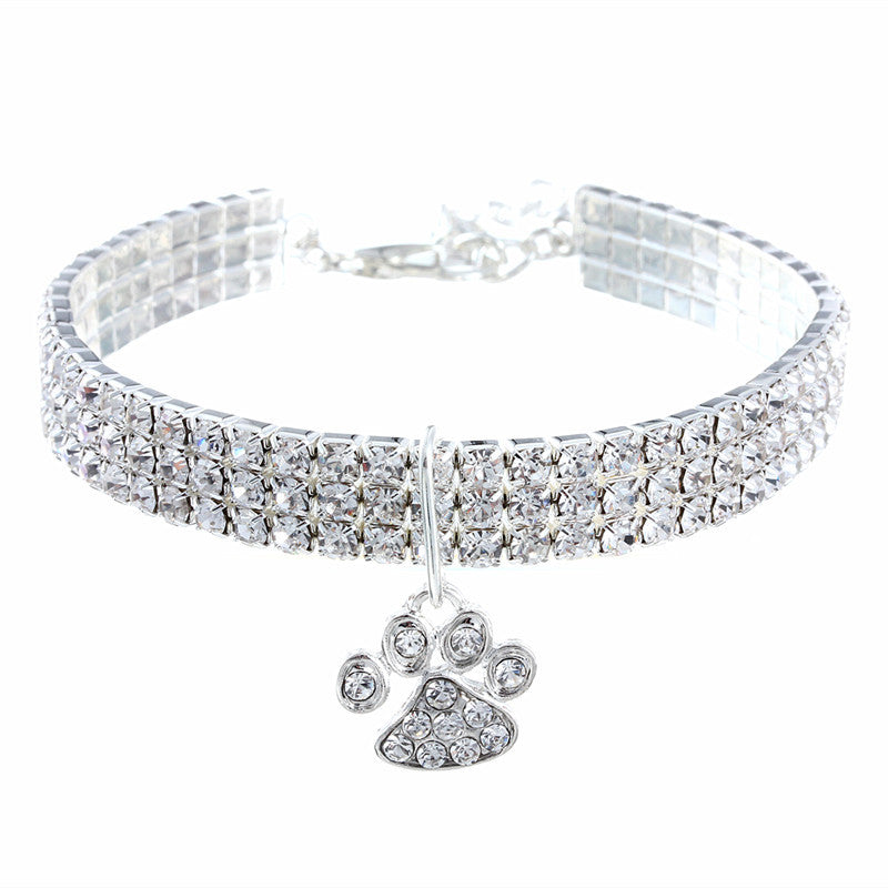 Diamond Pet Collar, Mixed-color Cat And Dog