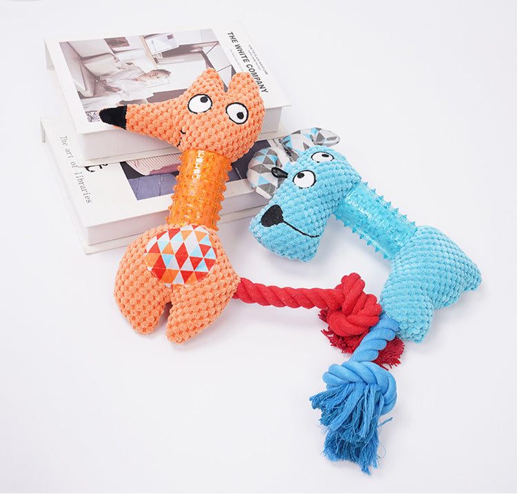 Plush Squeaky Puppy Chew Toy Bite Resistant