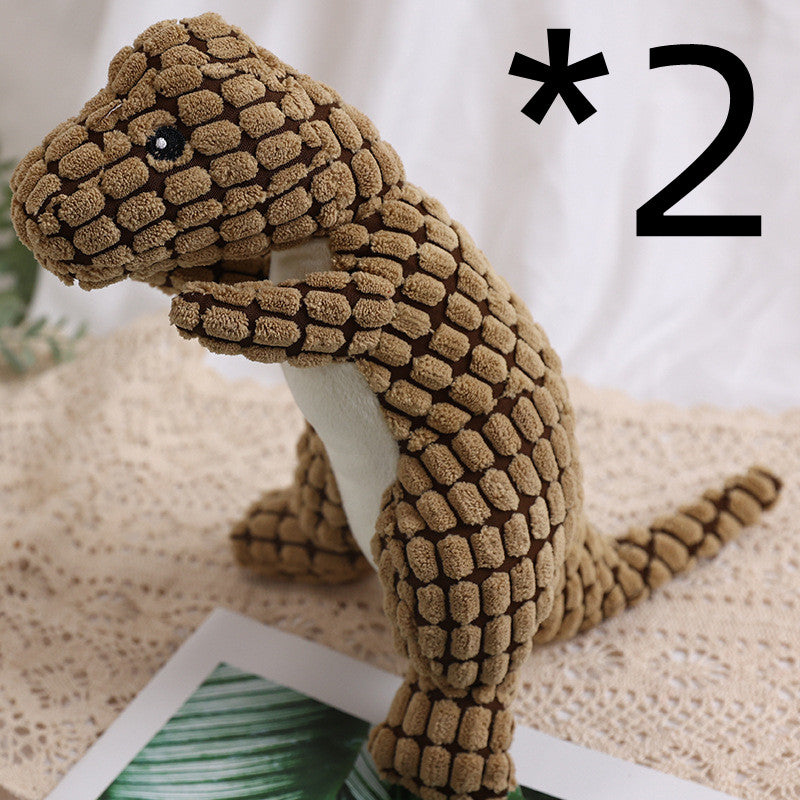 Bite Resistant Plush Sounding Toy Dinosaur