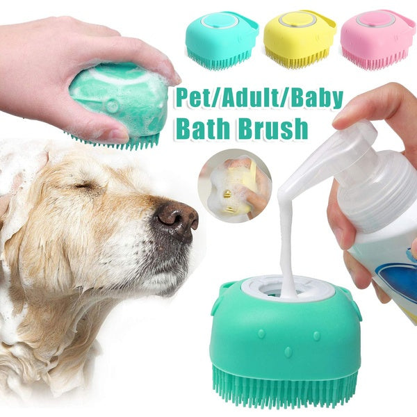 Silicone Dog Bath Massage Cleaning Tool Dog Grooming Supplies