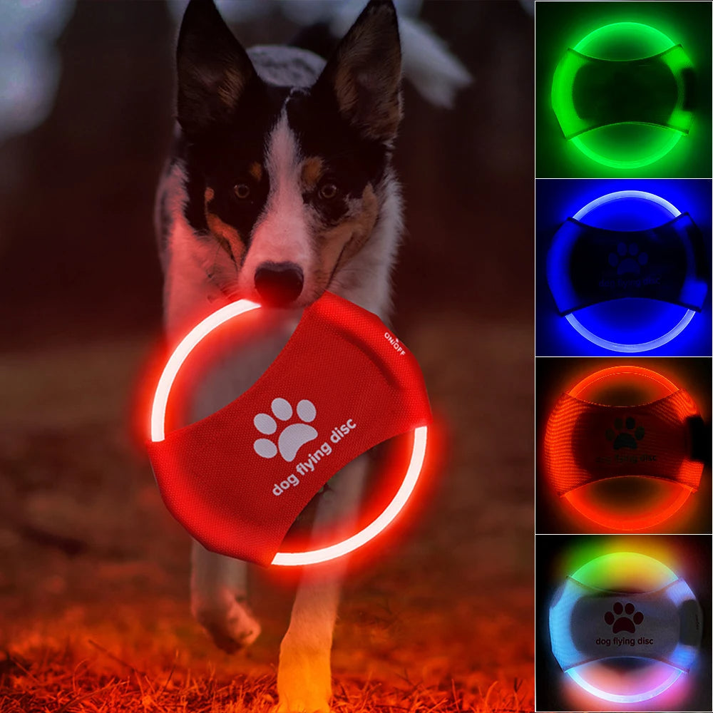 Flying Discs Light Glowing LED Luminous Interactive Toy