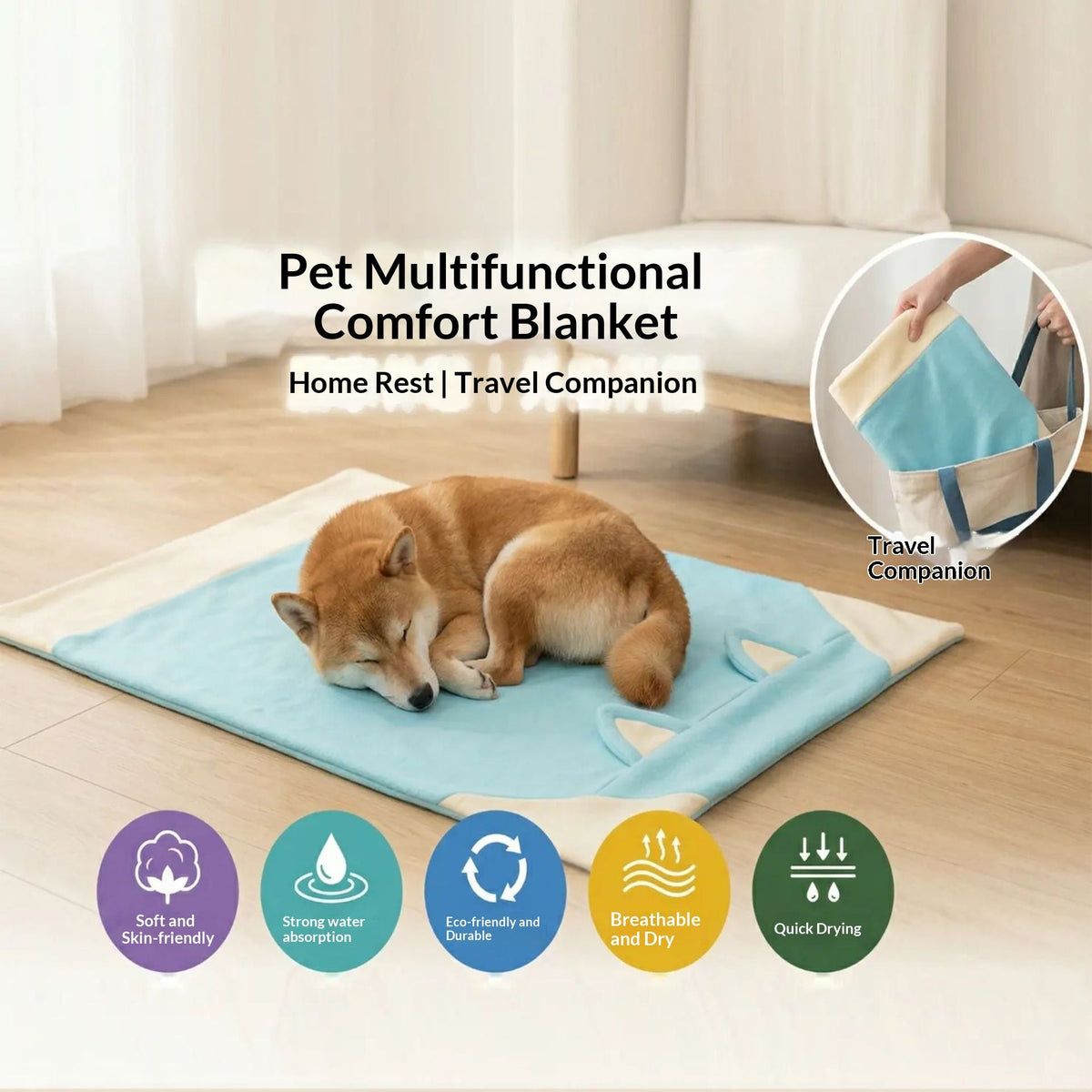 Dog Blanket Sleeping Mat, Plush, Comfortable And Warm