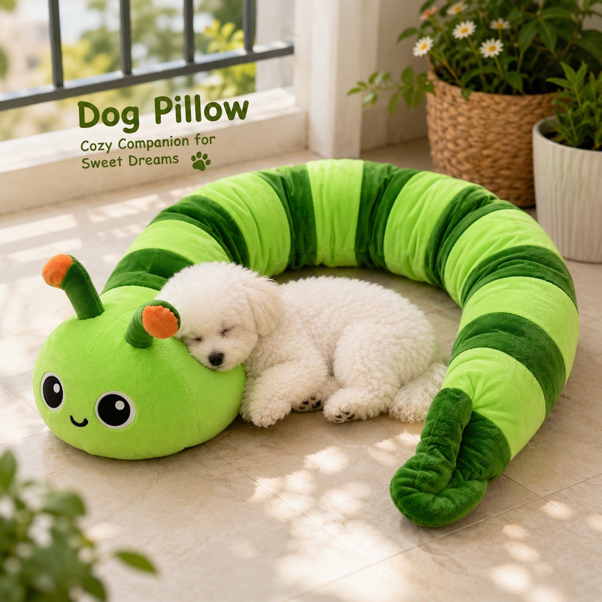 Creative New Caterpillar-Shaped Dog Pillow