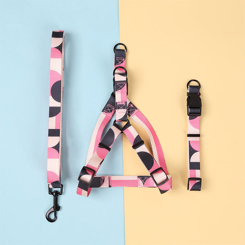 Hand Holding Rope, Leash, Collar Three-piece Set