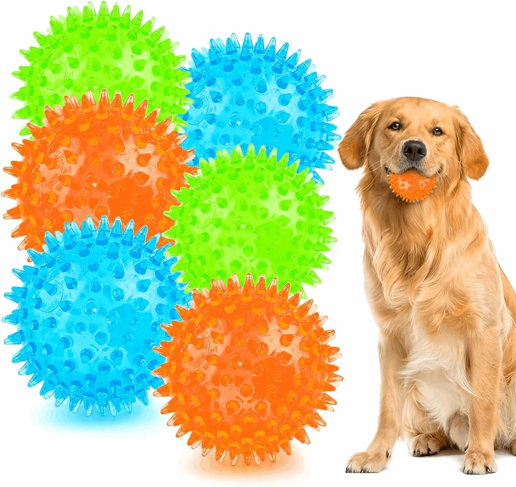 2.5” Squeaky Interactive Dog Balls for Puppy Teething