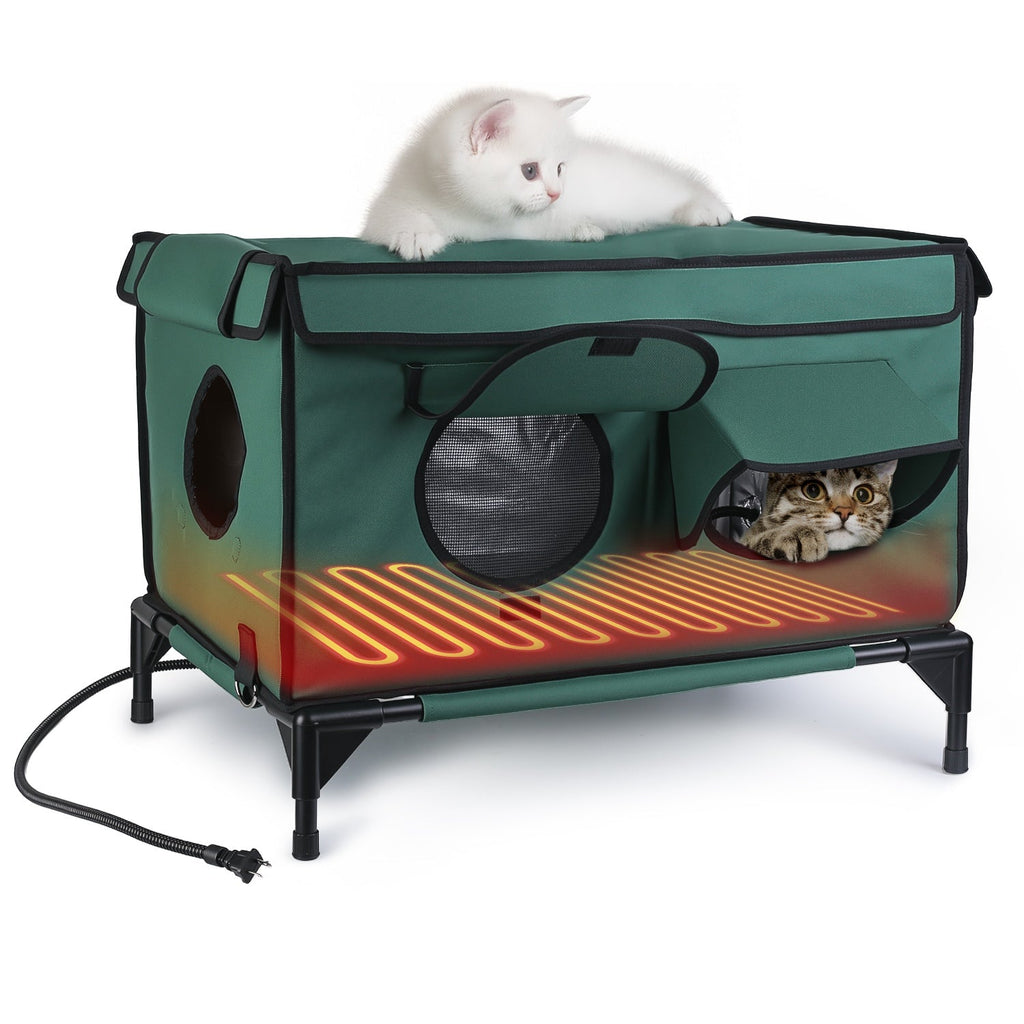 Waterproof Heated Cat House Outdoor Weatherproof