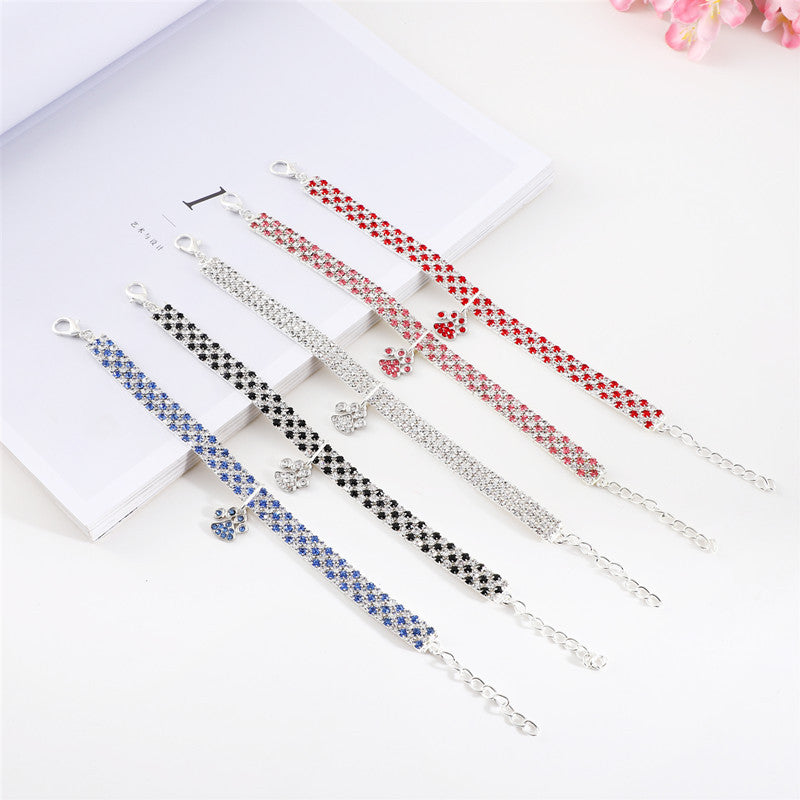 Diamond Pet Collar, Mixed-color Cat And Dog