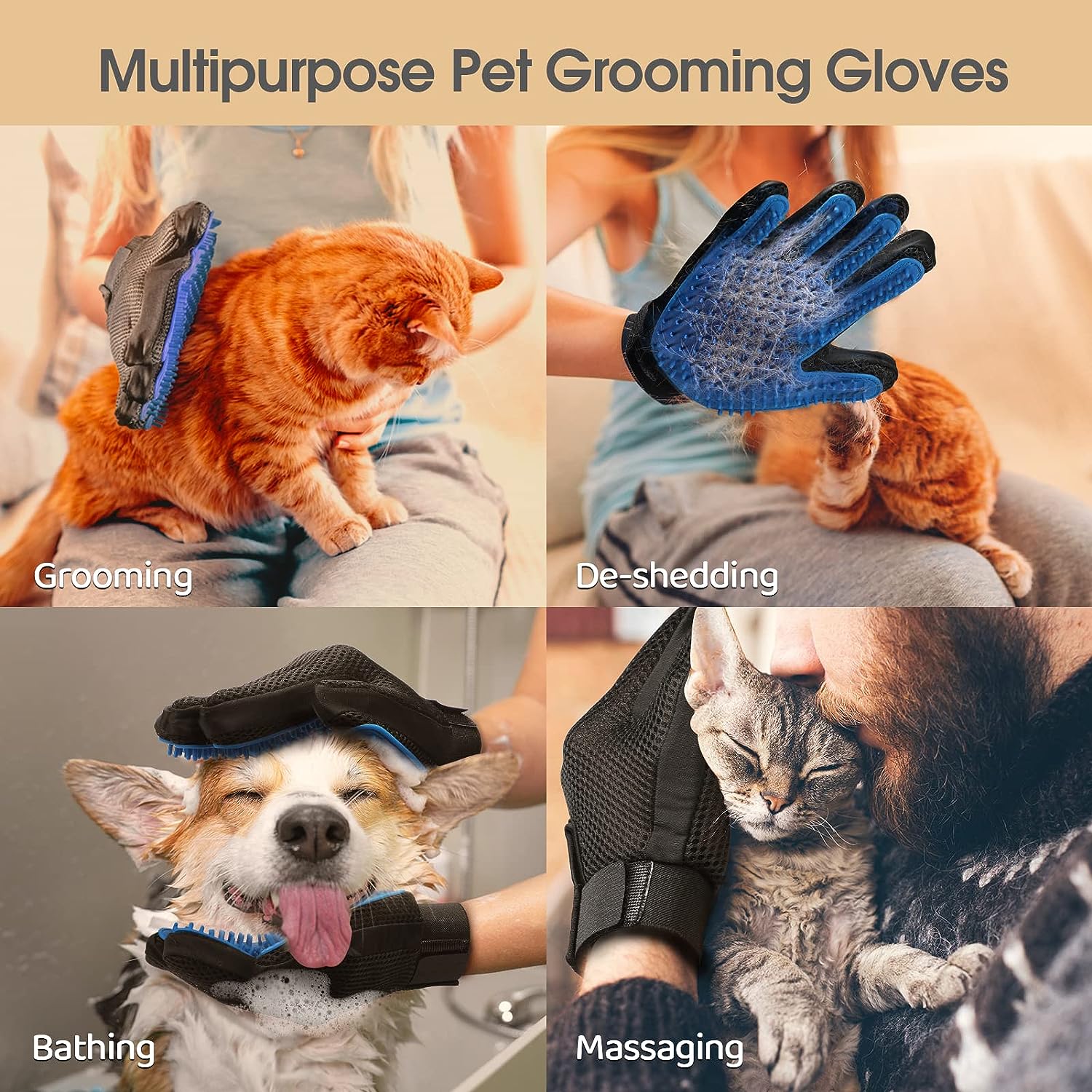 Silicone Pet Grooming Glove