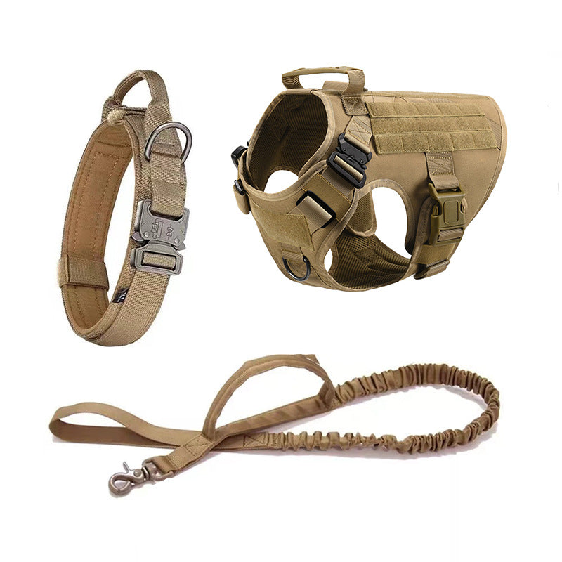 Tactics Dog Strap Collar Hand Holding Rope Three-piece Set
