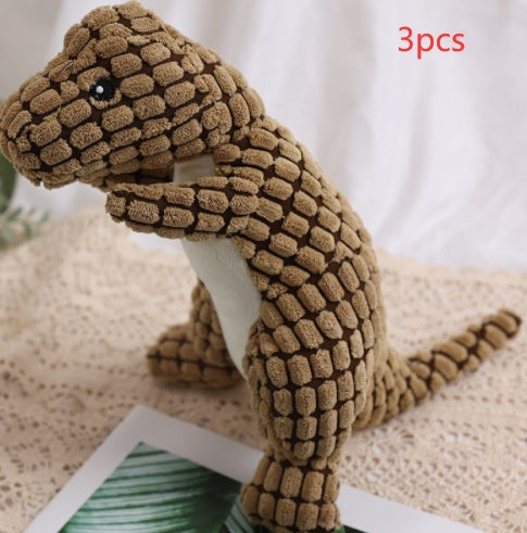 Bite Resistant Plush Sounding Toy Dinosaur