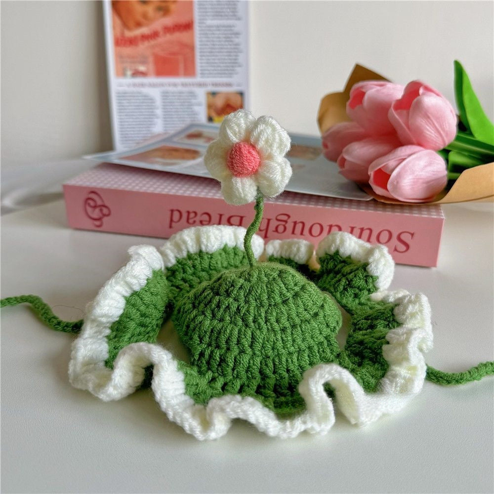 Pet Hat Cute 3D Knitted Wool Bonnet