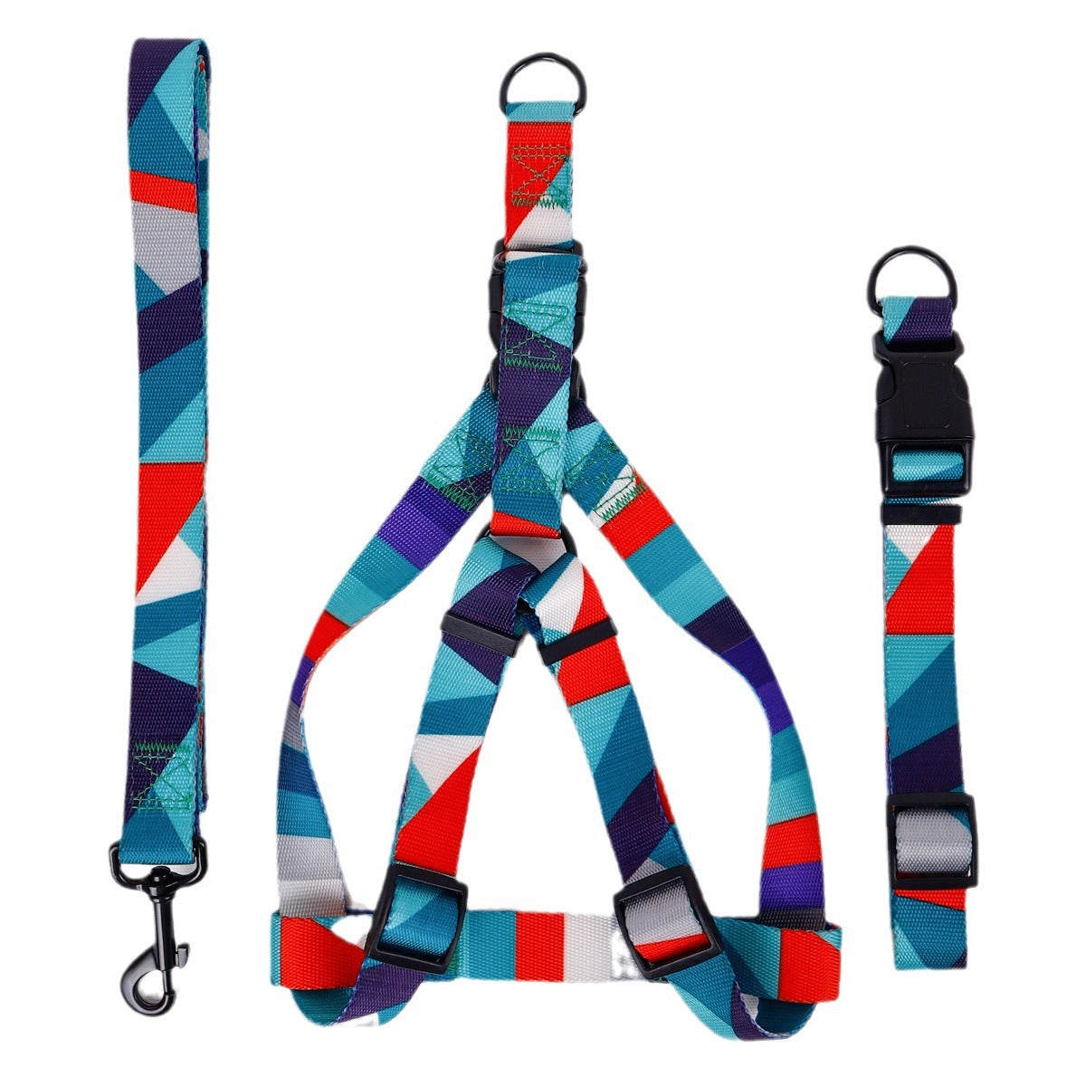 Hand Holding Rope, Leash, Collar Three-piece Set