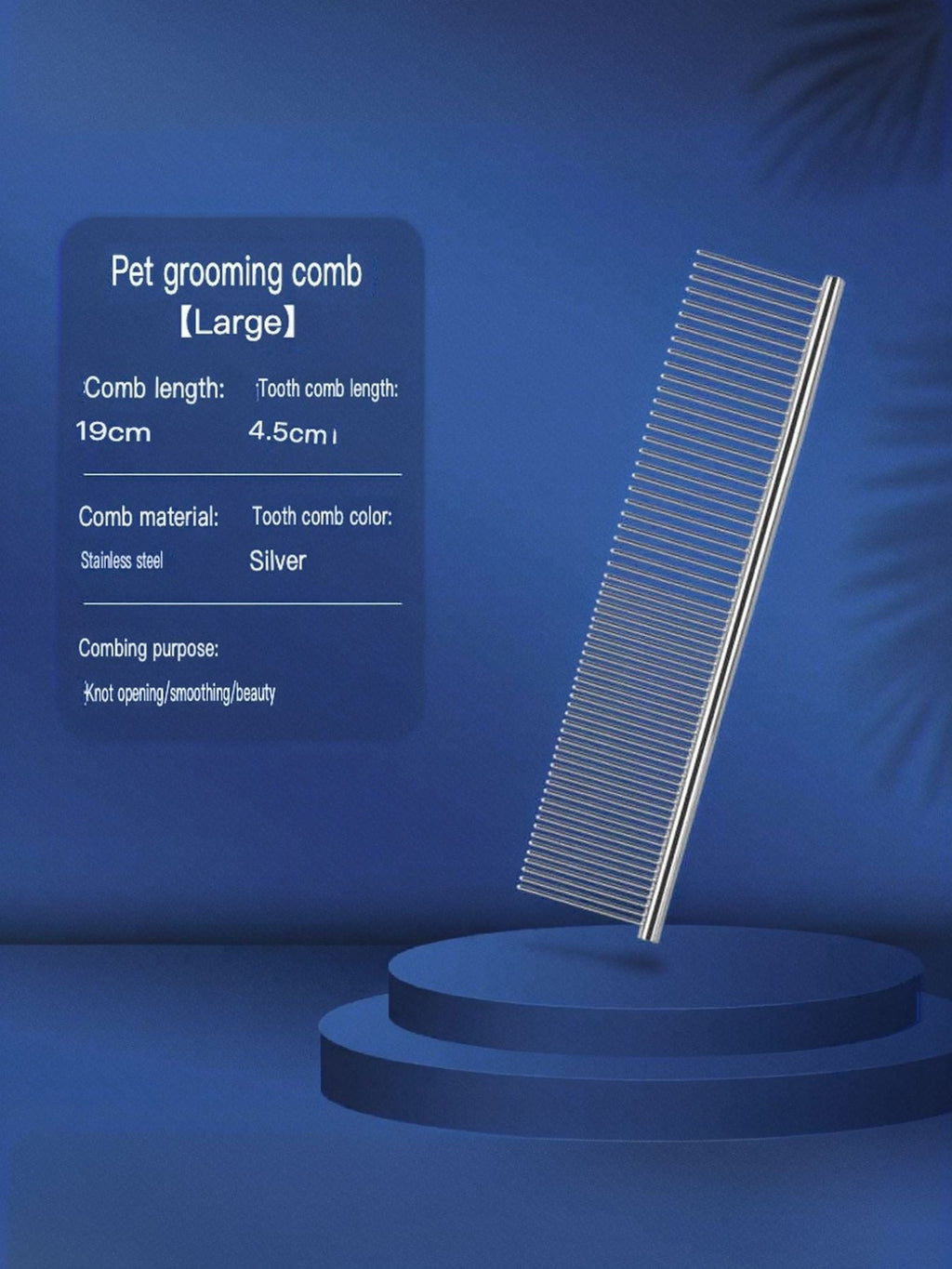 Stainless Steel Pet Grooming Comb