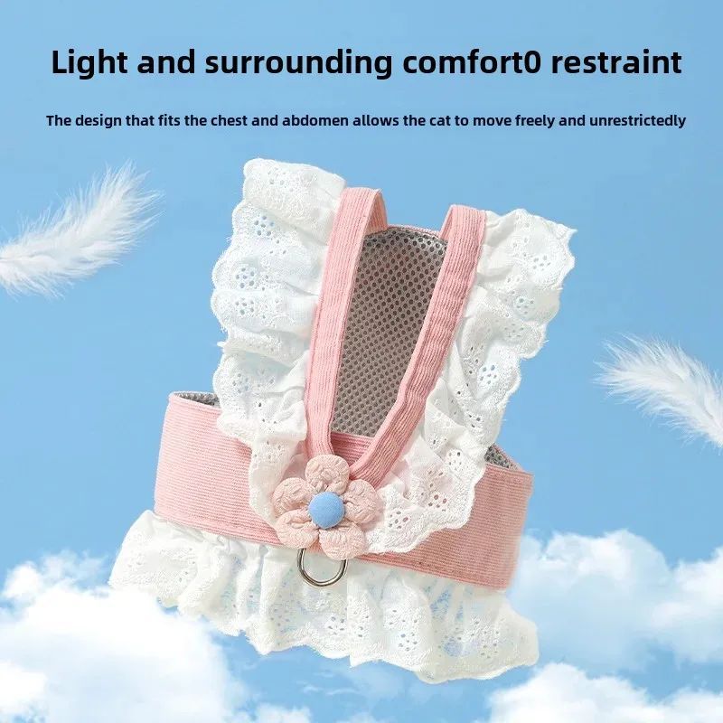 Pet Leash Summer Clothes For Cats And Dogs