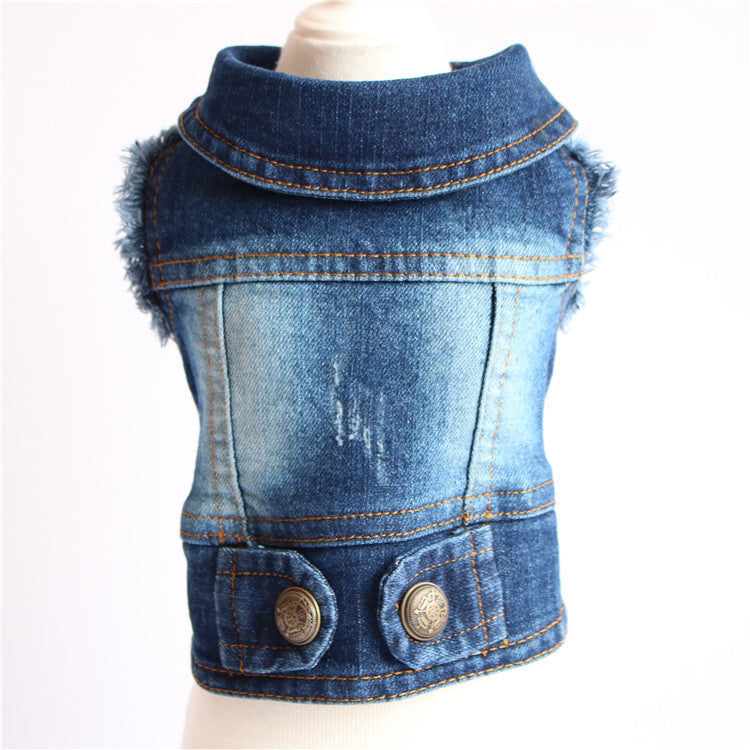 Designer Dog Clothes Small Dog Denim Jacket