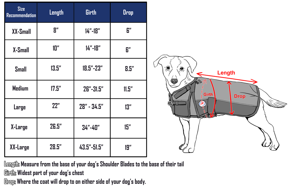 Tough Reflective Waterproof Ripstop Nylon Winter Dog Coat 150g Polyfil