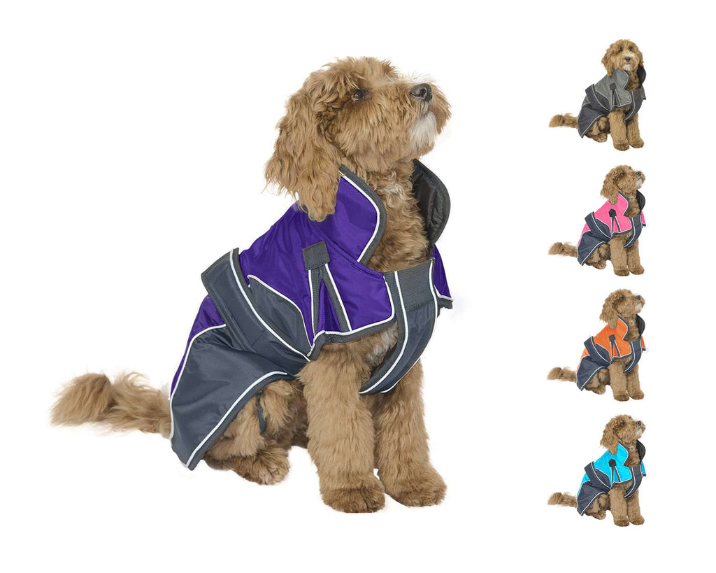 Waterproof Reflective Winter Dog Parka With Harness Opening Heavyweight 220g Polyfil
