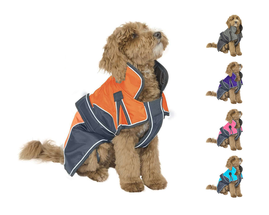 Waterproof Reflective Winter Dog Parka With Harness Opening Heavyweight 220g Polyfil