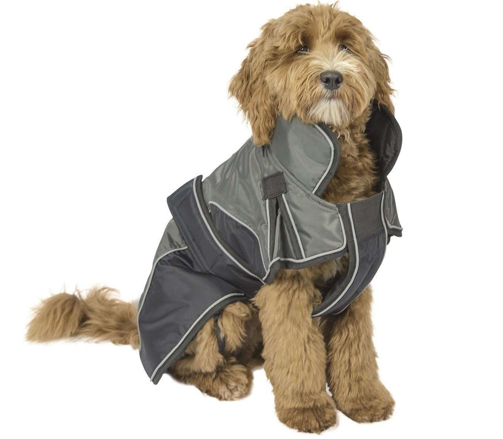 Waterproof Reflective Winter Dog Parka With Harness Opening Heavyweight 220g Polyfil