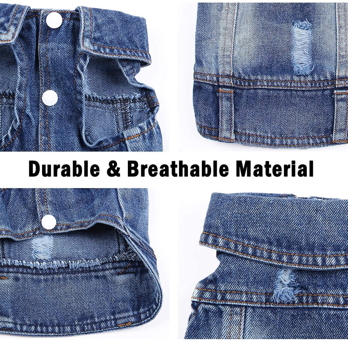 Blue Denim Jeans Jacket Pet Coat Vest