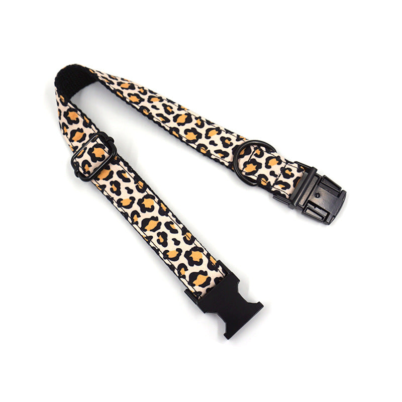 Black Buckle Collar Leash Set