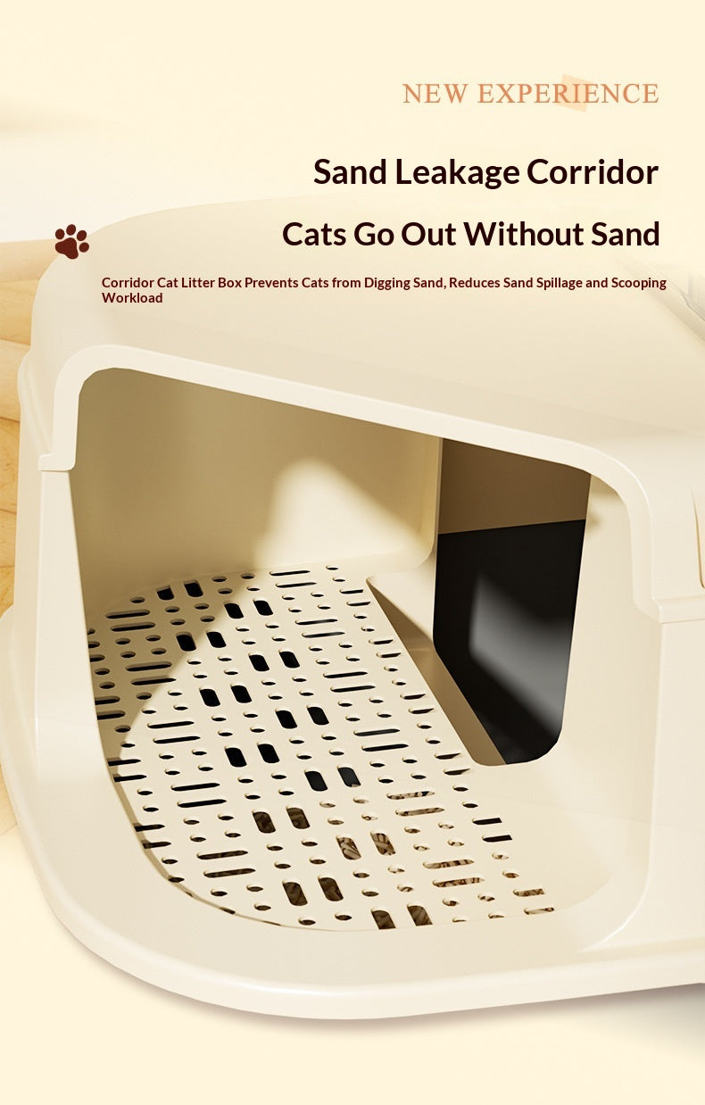 Enclosed Splash-Proof Cat Litter Box
