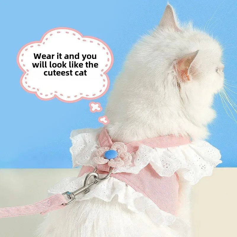 Pet Leash Summer Clothes For Cats And Dogs