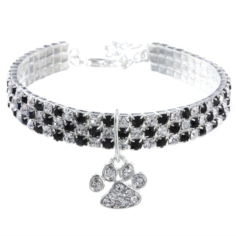 Diamond Pet Collar, Mixed-color Cat And Dog
