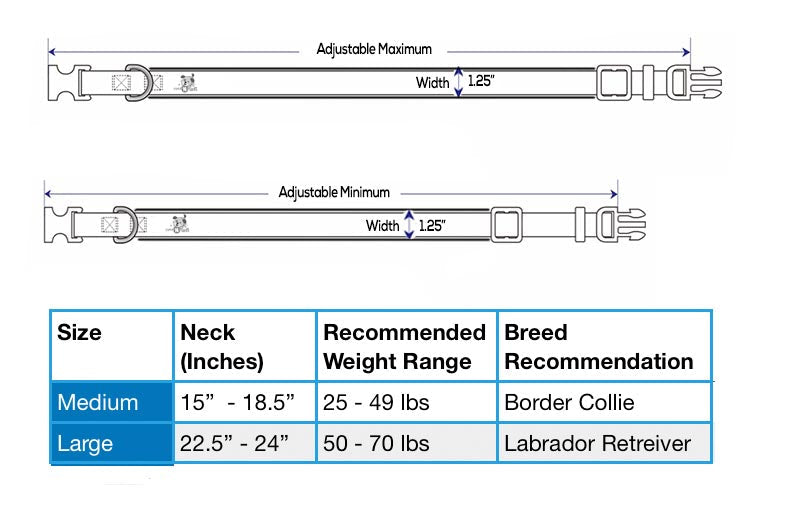 Padded Adjustable Patterned Dog Collar