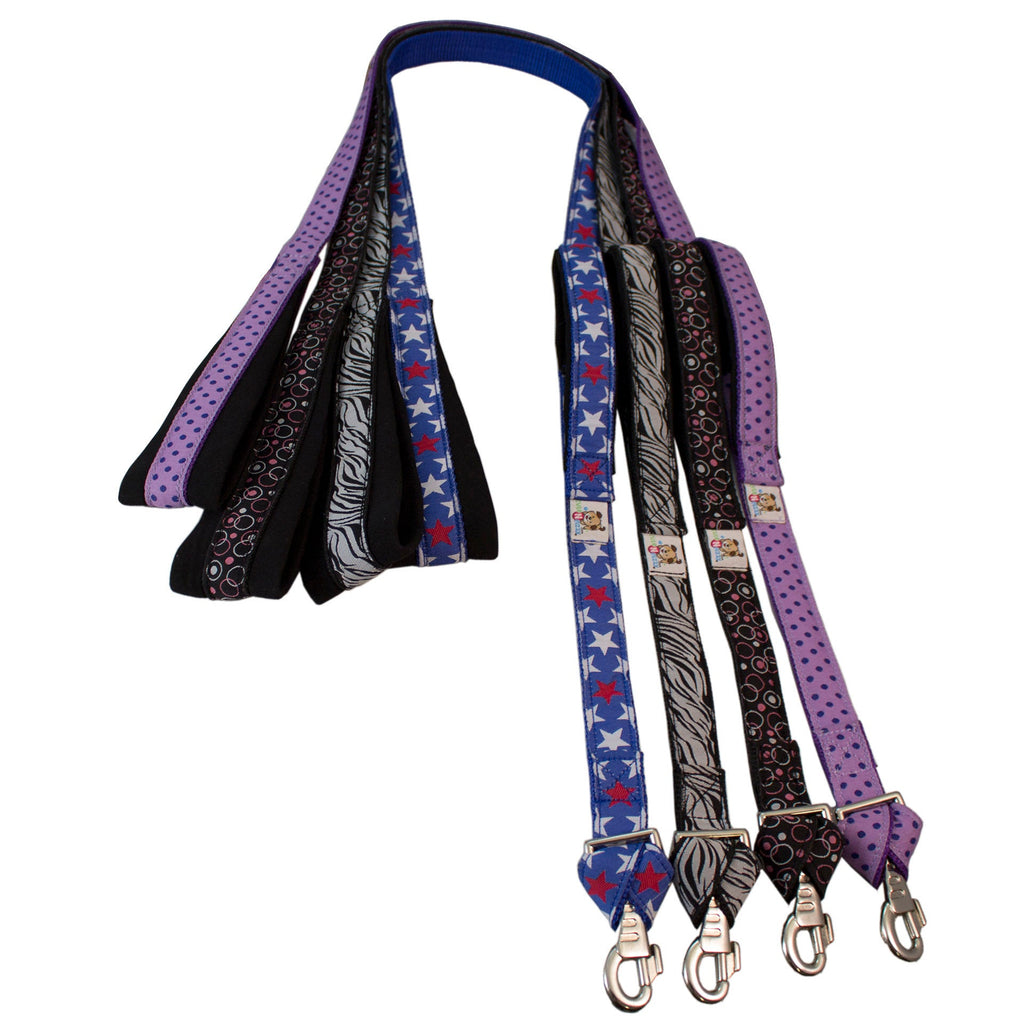 Padded Double Handle Patterned Dog Leash