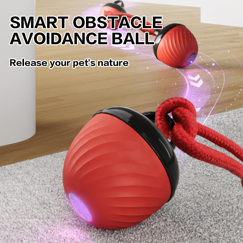 Smart Pet Toy Electronic Interactive Moving Ball Rope USB 3 Modes