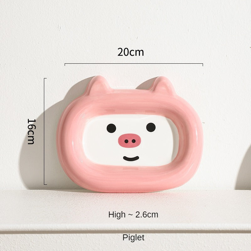 Animal Dish Ceramic Cat Bowl