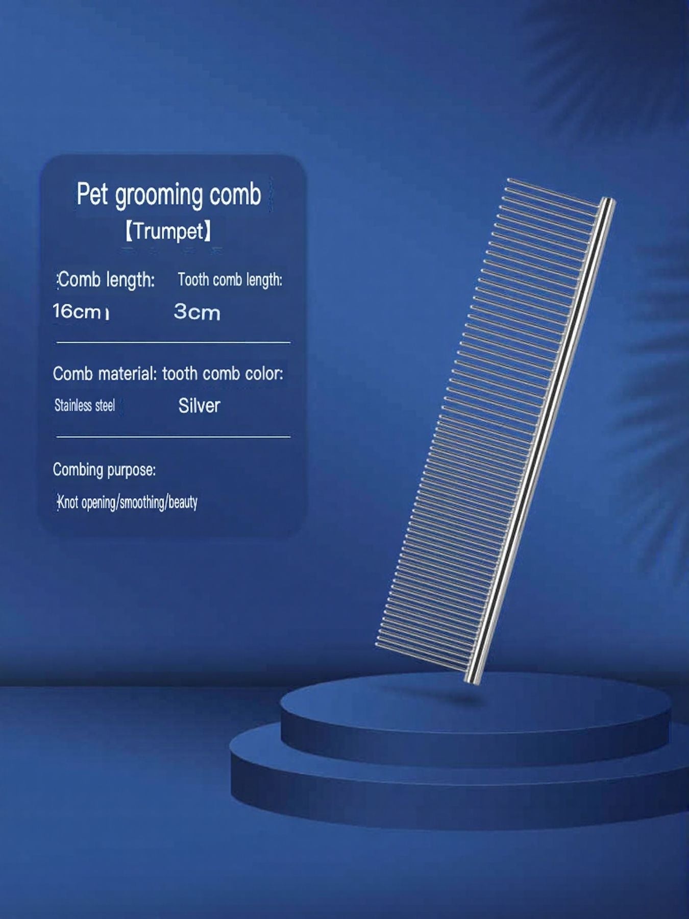 Stainless Steel Pet Grooming Comb