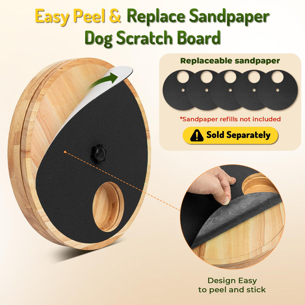 Dog Nail Scratch Board With Treat Box For Claw Care